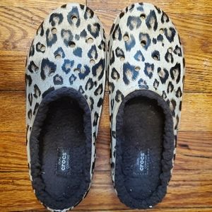 Womens Cheetah Croc Clog